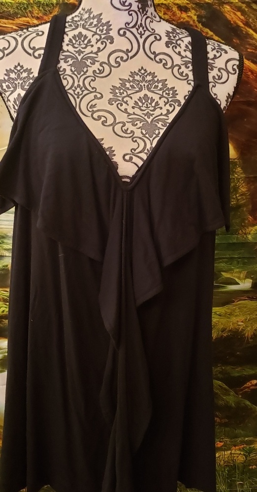 Lane Bryant Black Halter Soft Top, Plus Size